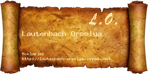 Lautenbach Orsolya névjegykártya