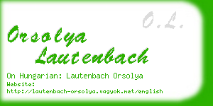 orsolya lautenbach business card